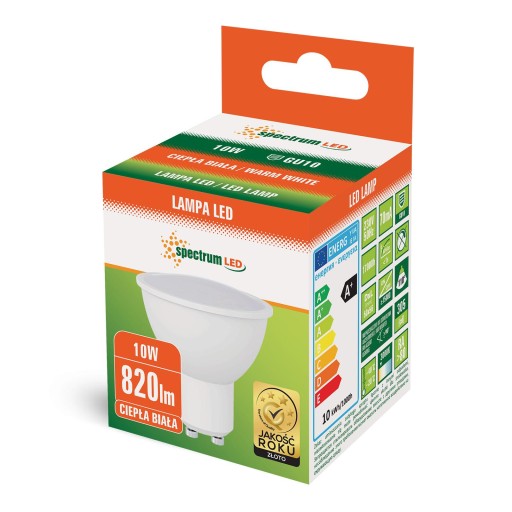 GU10 LED žiarovka 230V 9W SMD teplá mliečna biela