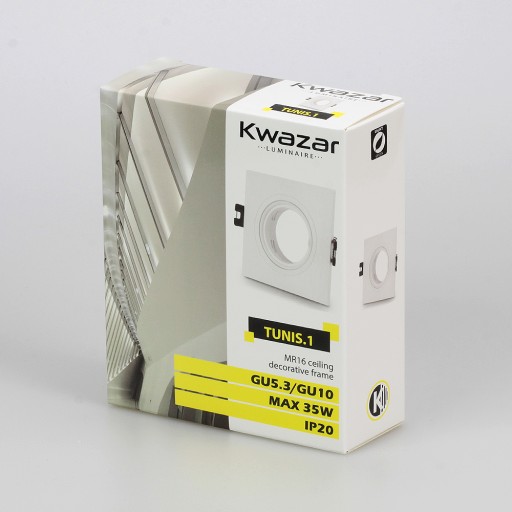 SET SQUARE MOVABLE WHITE svietidlo + LED GU10 7W