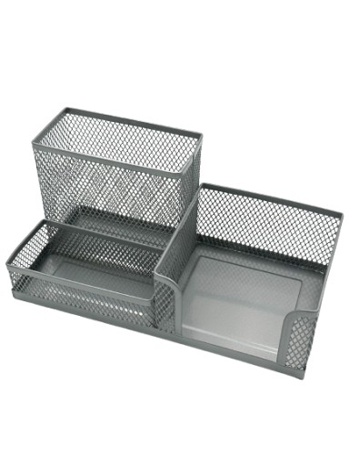 Pen&GO Organizér na pero na stôl sieťovaný box na náradie PG9058 Silver