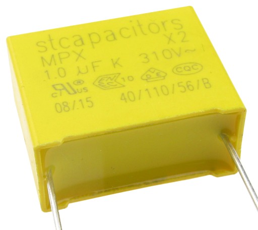 Kondenzátor MKP 1uF/310VAC X2 rozteč 22,5mm / 4585