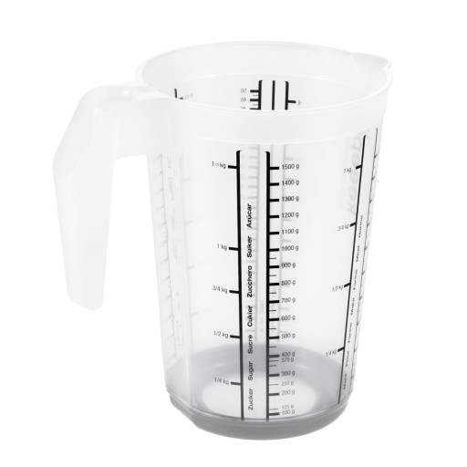 Massimo kuchynská protišmyková odmerka 1500 ml tekutiny cukor múka gramov
