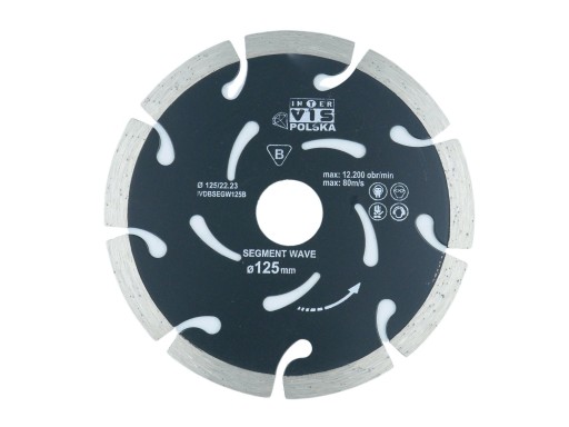 DISK 125 MM DIAMANTOVÝ SEGMENT PRE BETÓNOVÚ KOCKU