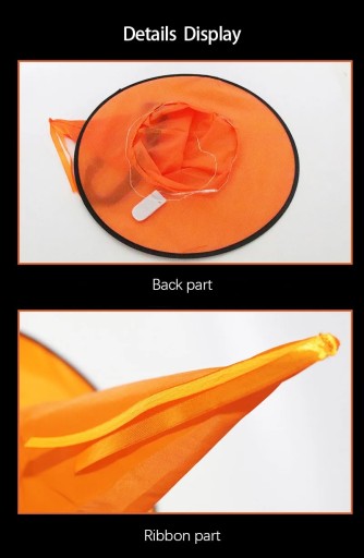 KLOBÚK ČARODIELNÍK KLOBÚK SVIETIACE ORANŽOVÉ