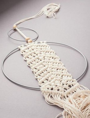 Kovová obruč 40 cm, biela