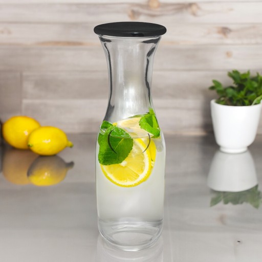 KARAFA 500ml na víno, vodu, džús, S viečkom, uzavretý, univerzálny pohár