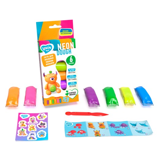 Plastelína Play Dough 6 farieb Neónová kreatívna súprava na tvorbu modelov