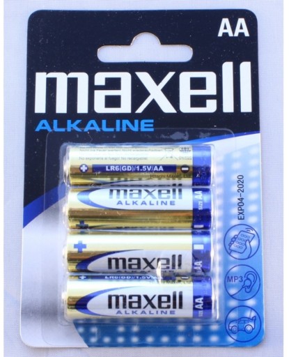 Alkalické batérie MAXELL ALKALINE AA LR6 4ks x2