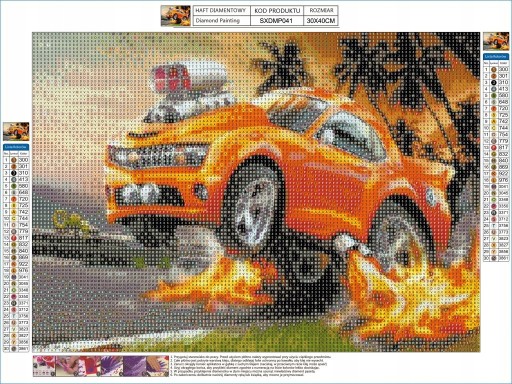 DIAMANTOVÉ MALOVANIE Diamantové vyšívanie Auto Mosaic 5D diamantový rezací papier
