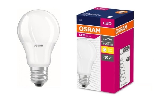 E27 LED žiarovka 10W=75W 2700K Teplá 1055lm OSRAM