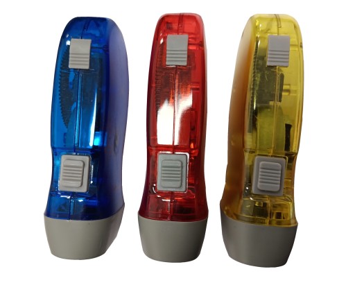 DYNAMO LED 3xLED VRECKÁ TURISTICKÁ KINETICKÁ LAMPA