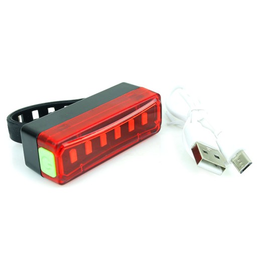 Lampa, zadná cyklistická lampa USB 300lm - LED