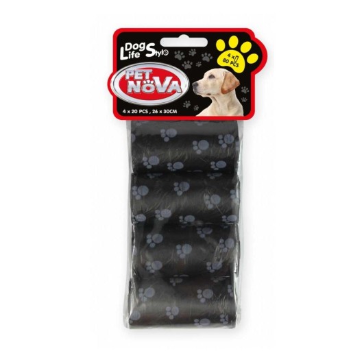 Pelo tašky, tašky DOG EXECUTION, 80 ks, čierne