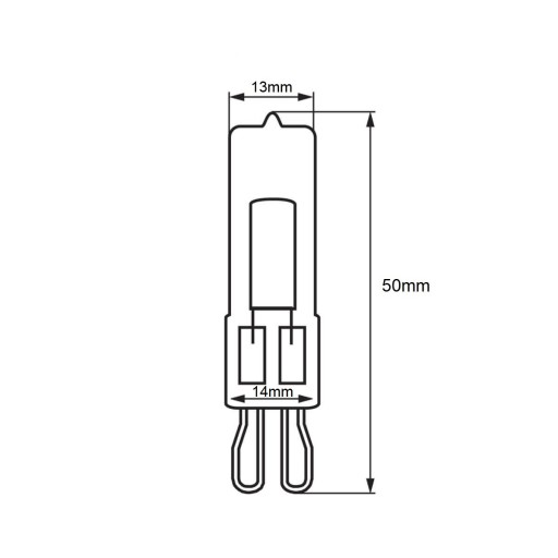 LED sklenená žiarovka G9 2W 230V 6000K 300° 200lm