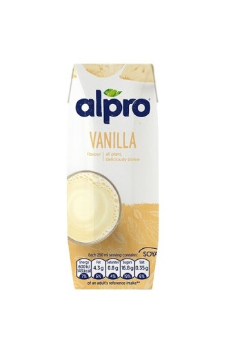 Rastlinný sójový nápoj s limetkou, vanilkovou príchuťou ALPRO Vanilka 250ml