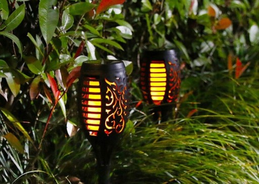 Solar Lamp Led Torch efekt ohňa plameňa