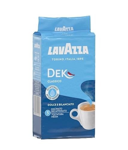 Lavazza Dek Classico talianska bezkofeínová mletá káva 250g