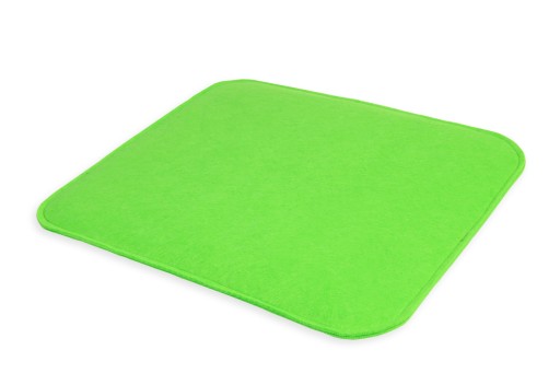 VANKÚŠ NA STOLIČKU 35x35 Z DEKORATÍVNEHO Štvorcového PLSTIČE, ZELENÁ