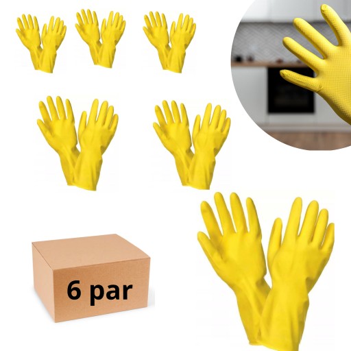 Pracovné rukavice SILNÉ OCHRANNÉ GUMOVÉ Rukavice pre domácnosť Veľkosť L x6