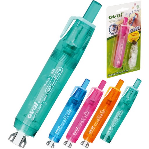 OVÁLNY korektor v páske 5mm x 6m + kazeta QJR-506 cl