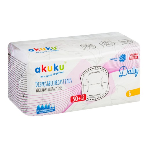 AKUKU ABSORBNÉ LAKTAČNÉ VLOŽKY 60 ks MEGAPAKA