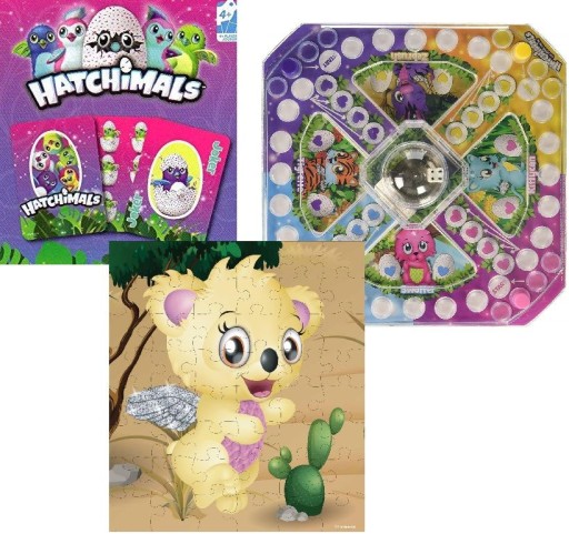 HATCHIMALS SADA DOSKOVÝCH HIER 3 TYPOV