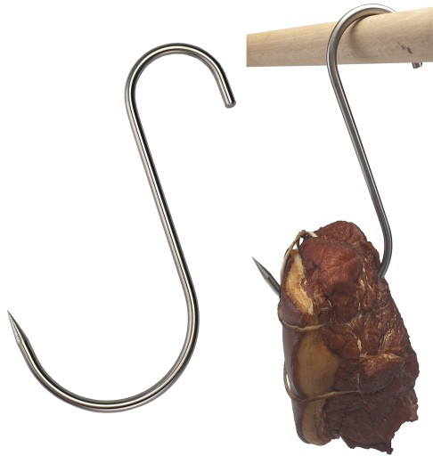 S-517 Hrubé udiarenské háky, priemer 5 - 17 cm, pevné na údenie údenín, stehien