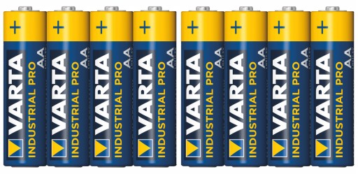 8 ks alkalických batérií Varta Industrial AA LR6