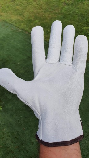 BASS Kožené pracovné rukavice ALL LEATHER zváranie rlcs kozia koža 10