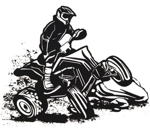 NÁLEPKA MOTOCYKLISTA ŠTVORKOLKOĽKOVÝ TUNING