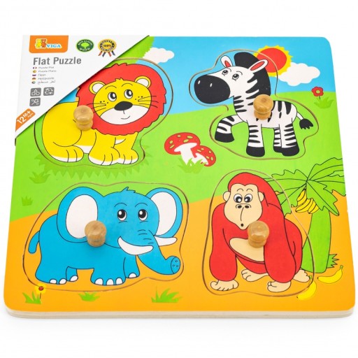 Drevené puzzle zvieratká ZOO puzzle s prekvapením
