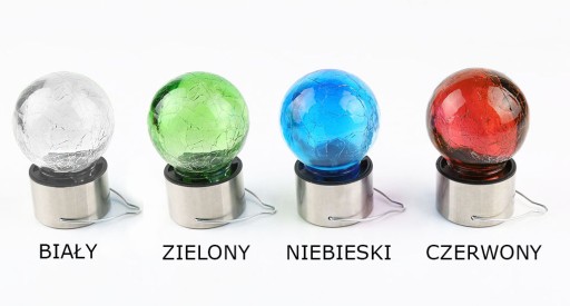 solárna lampa, žiarovka, farebné sklo, dekor, mix farieb P-506