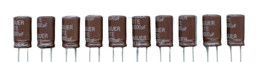 1000uF 16V NÍZKY ESR 1000 µF 16V (10 KS) ELEKTROLYTICKÝ KONDENZÁTOR