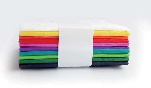 10-farebný hodvábny papier, interprint kocka