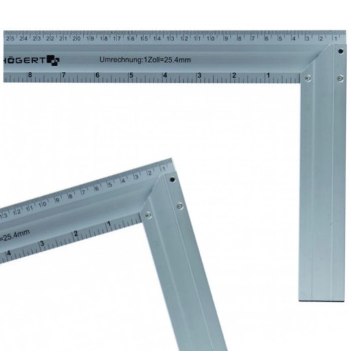 Univerzálny hliníkový stolársky štvorec 250 x 190 mm Hoegert