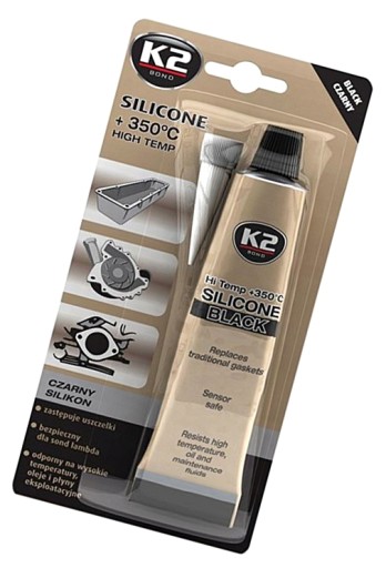 Čierny silikónový tmel 21g K2 B205
