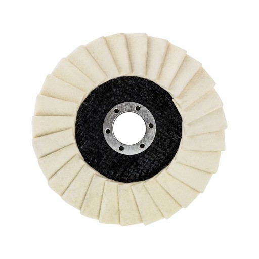 Plochý plstený leštiaci kotúč 125 mm vejárovitého tvaru
