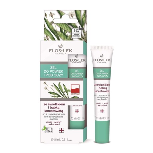 Floslek Očný gél 15ml obočia a plantain