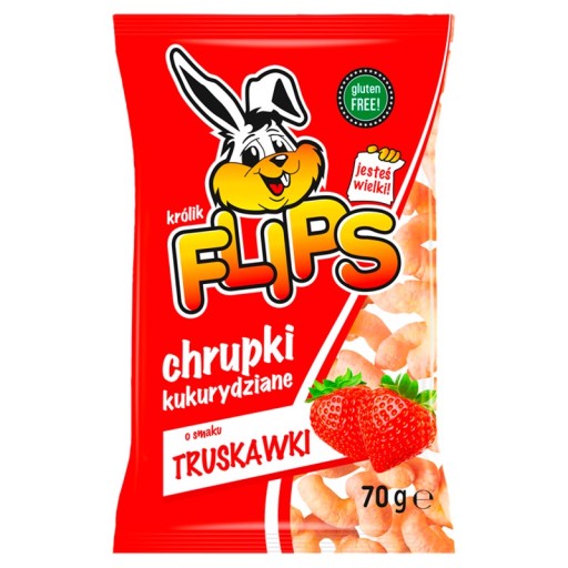 Flips kukuričné lupienky s jahodovou príchuťou 70 g