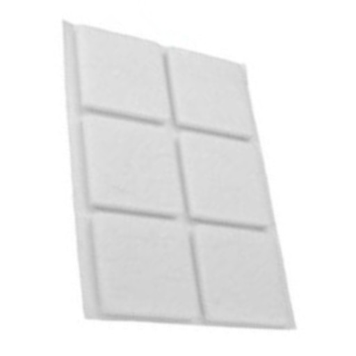 Nábytková plsť R štvorcová BIELA 30x30 (blister 6 ks)