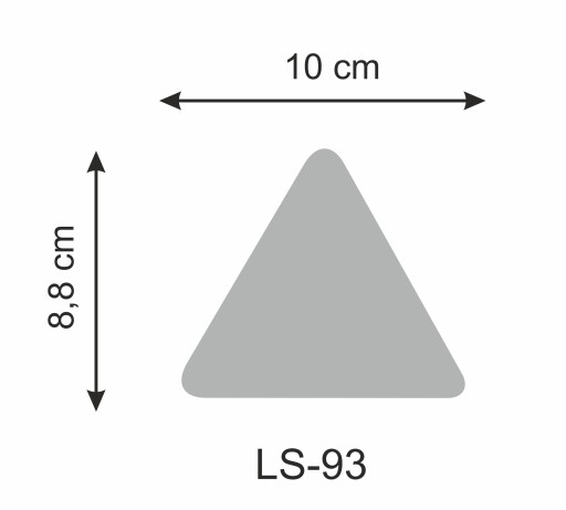 Akryl ZRKADLO trojuholník 10x8,8 cm LS-93