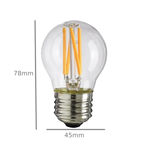 LED E27 G45 4W dekoratívna Edisonova žiarovka