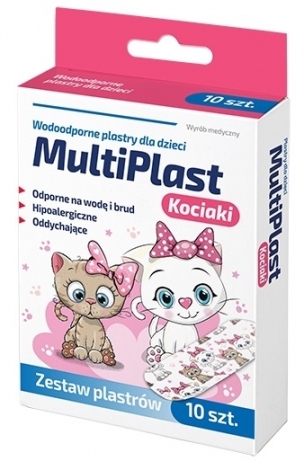 Family Health MultiPlast náplasti pre deti vodeodolné mačiatka 10 kusov