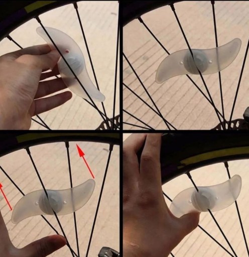 LED LAMPA NA BICYKEL, SVIETEĽNÉ Lúče, UNIVERZÁLNY NÁKRYT KOLIES