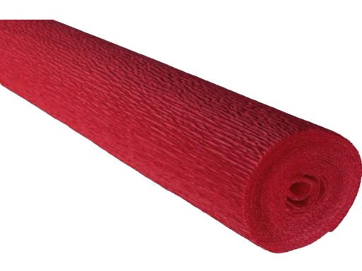 Krepový papier, TALIANSKY CRIPPED Papier hodvábny, červený 180g Krep č. 589 ČERVENÁ krvavo červená