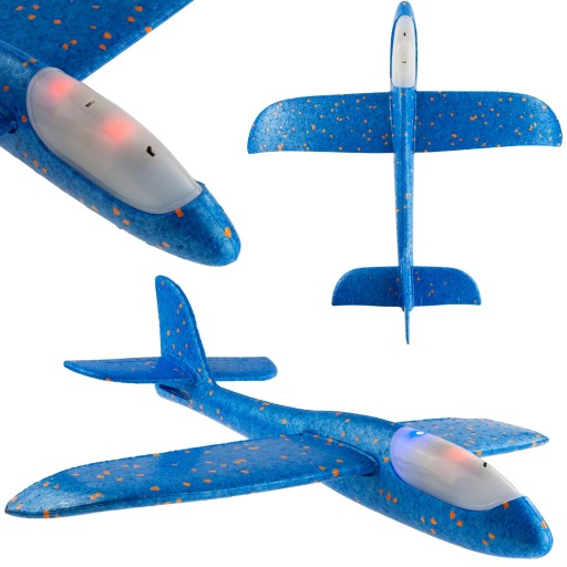STYROFOAM AIRPLANE LED LIGHT modrá šípka