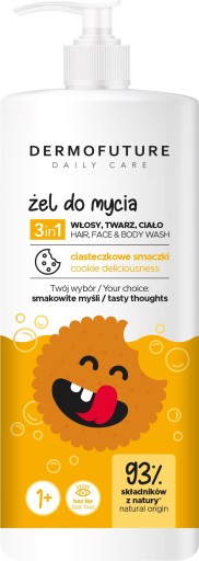 Dermofuture Daily Care Kids Gel 3v1 na umývanie tváre, tela a vlasov Ciastec