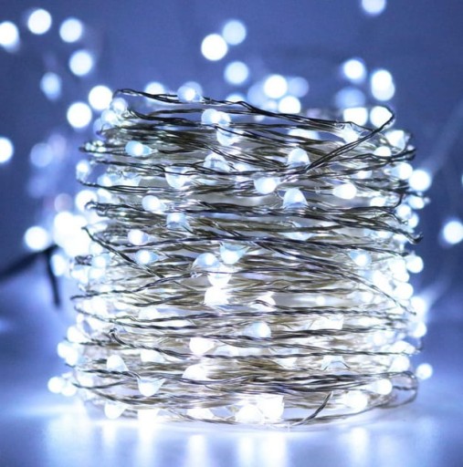 OSVETLENIE LED SVIETIDLÁ VIANOČNÁ VENČICA DEKORÁCIA USB LAMPY 100 LED 10m
