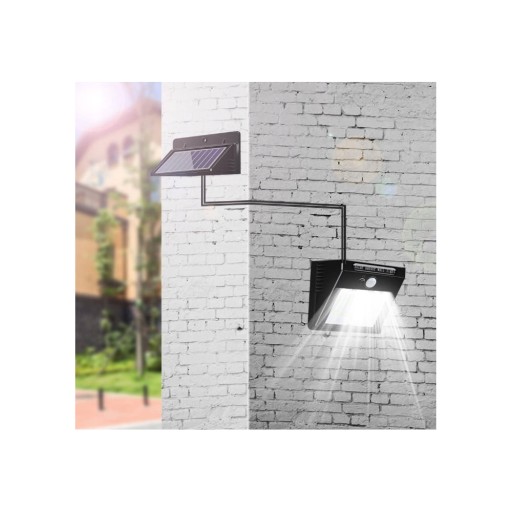 LED SOLARNÁ LAMPA S POHYBOVÝM SNÍMAČOM ZÁHRADNÁ NÁSTENNÁ LAMPA 3W KÁBL