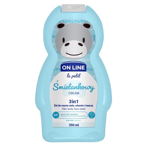 On Line Le Petit Gél na umývanie tela, vlasov, tváre, detí, Krém, 350 ml