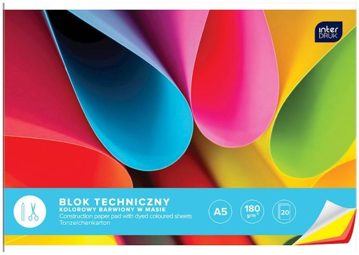 Interprint, farebný technický blok A4, 20 listov